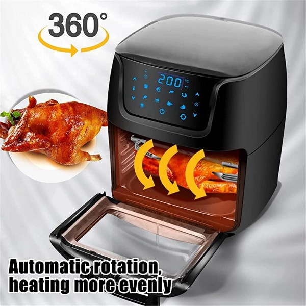 FHKBB Friteuse à air Friteuse à air Four électrique Touch Digital Airfryer Rotisserie Dry Large Cooker 12L for Reheat Or Grill Couleur : Type A Taille : 12L Type B 12L - B0B12Q6DJBO