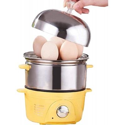 Chaudière à œufs Cuiseur à œufs Cuiseur à vapeur Cuiseur à œufs 3 en 1 Cuiseur à œufs électrique en acier inoxydable durable Braconnier Omelette Maker Commutateur à un bouton Double protection contre - B09Y92Y33DY