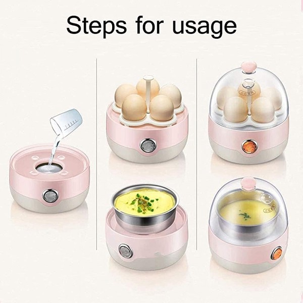 NBLD chaudière à œufs Chaudière à œufs cuiseur à œufs Mini pocheuse à œufs électrique Intelligente avec arrêt Automatique Tasse à mesurer Incluse sans BPA capacité 5 Rose Couleur : Parent - B09Y95PQ3FF