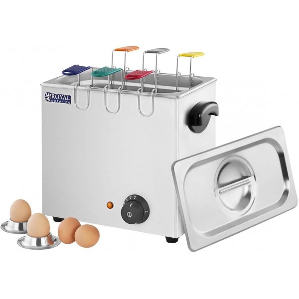 Royal Catering Cuiseur à Œufs Professionnel RCEB 6T 2600W 6 cuillère à œufs de différentes Couleurs 30-110 °C sécurité Anti-surchauffe INOX - B075T8JVZ4E