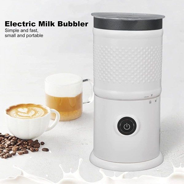 Barboteur de chauffage du lait plus grande capacité facile à nettoyer 220‑240V Prise UE Fréquence 50Hz Mousseur à lait automatique pour le café pour le ménageblanche - B09TTLYKWR9