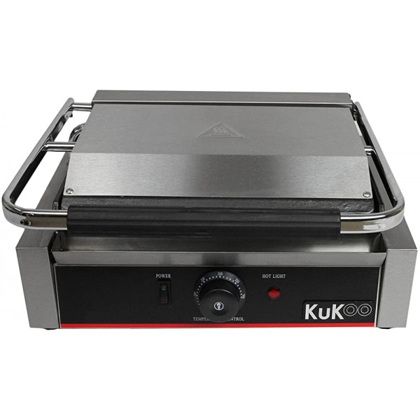 KuKoo – Machine à Panini Professionnel Grill plaques Rainurées 2,2kW Panini Sandwich Poisson Croque Monsieur .... - B07RCGKLVME