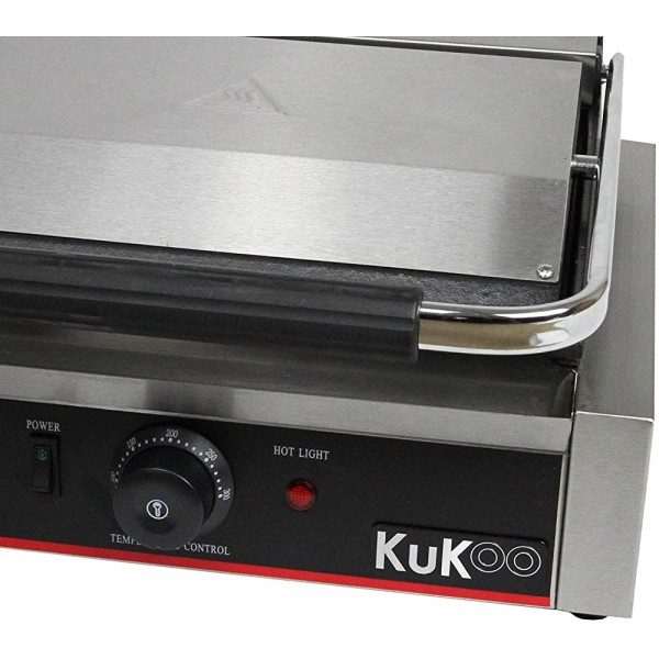 KuKoo – Machine à Panini Professionnel Grill plaques Rainurées 2,2kW Panini Sandwich Poisson Croque Monsieur .... - B07RCGKLVME