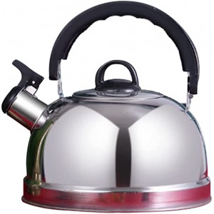 Bouilloire sifflante en acier inoxydable – Bouilloire sifflante avec HEA – Poignée résistante adaptée pour les cuisinières à induction cuisinières à gaz théière pour cuisinière argent - B093331F3GF