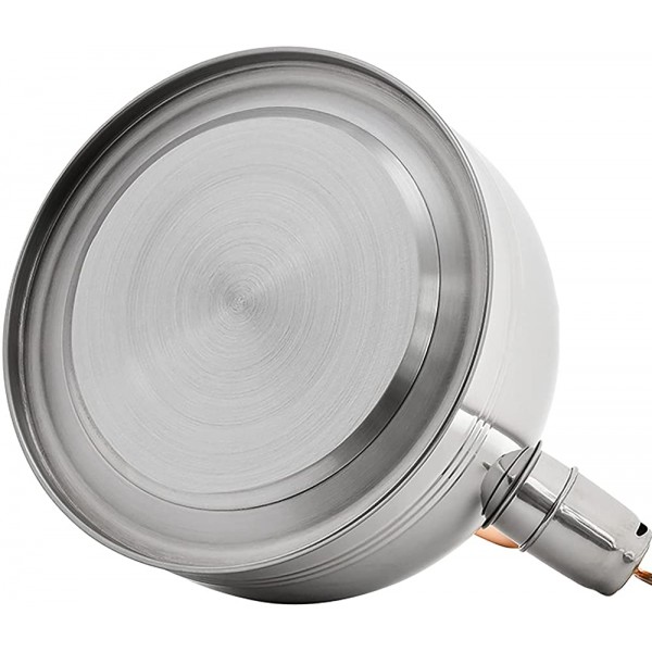 ENJY Bouilloire Sifflante Théière à l'acier Inoxydable Domestique théière de Cuisine cuisinière en métal théière avec poignée Anti-échappée Color : Silver - B09F3HV8TTD