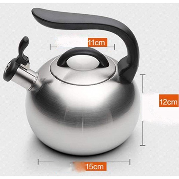 Théière pour cuisinière 3L théière à sifflet chirurgicale moderne en acier inoxydable à induction de bouilloire à thé - B095SX4HXNR