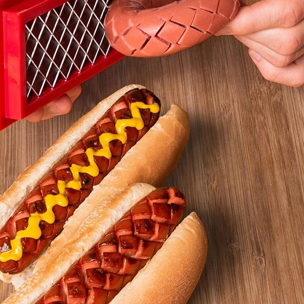 Trancheuse à hot-dog,Coupe-hot-dog multifonctionnel pour trancher le jambon à la saucisse de hot-dog Trancheuse à hot-dog à visser pour couper les hot-dogs de barbecue pour faire de délicieux Weizai - B09VC83RLYZ