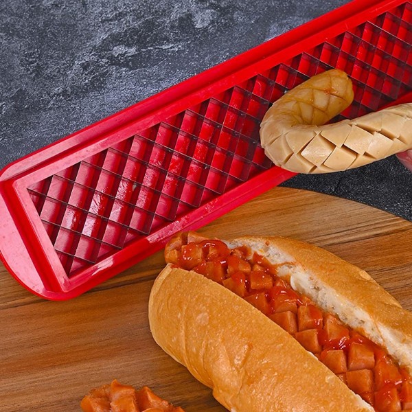 Trancheuse à hot-dog,Coupe-hot-dog multifonctionnel pour trancher le jambon à la saucisse de hot-dog Trancheuse à hot-dog à visser pour couper les hot-dogs de barbecue pour faire de délicieux Weizai - B09VC83RLYZ