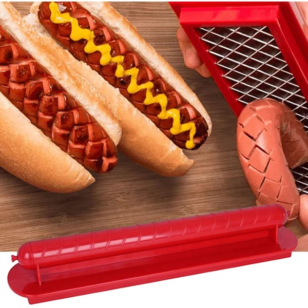 zymay Coupe-Hot-Dog,Trancheuse à Hot-Dog multifonctionnelle Outil de Cuisine Coupe-Jambon à Saucisse Outil de découpe de Hot-Dog pour Fournitures de Cuisine - B09VCB8WSDZ