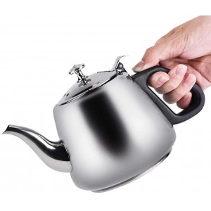 Rockyin 1.5L 2L CUISINIÈRE Teapot Cafetière Teaware chaud Bouilloire d'eau en acier inoxydable avec filtre 1.5L - B082J1954FJ