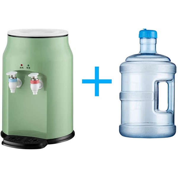 Distributeur de petites boissons avec des bouteilles d'eau de 5L des distributeurs d'eau chaude de bureau à chargement supérieur à 2 robinet chaudière à eau for boissons chaudes Color : Green - B09JSWMRC54