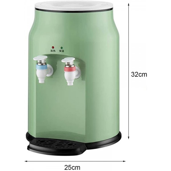 Distributeur de petites boissons avec des bouteilles d'eau de 5L des distributeurs d'eau chaude de bureau à chargement supérieur à 2 robinet chaudière à eau for boissons chaudes Color : Green - B09JSWMRC54