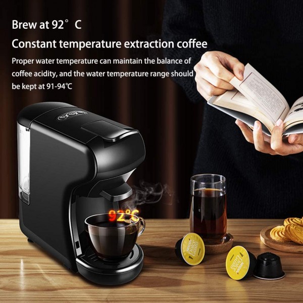 Espresso Mini-Automatique Machine à café en Capsules Anti-Marche à Sec Turn-Off Automatique Feature autoportant Machine à café en Capsules 19Bars de Pression - B08LDR2CWGG