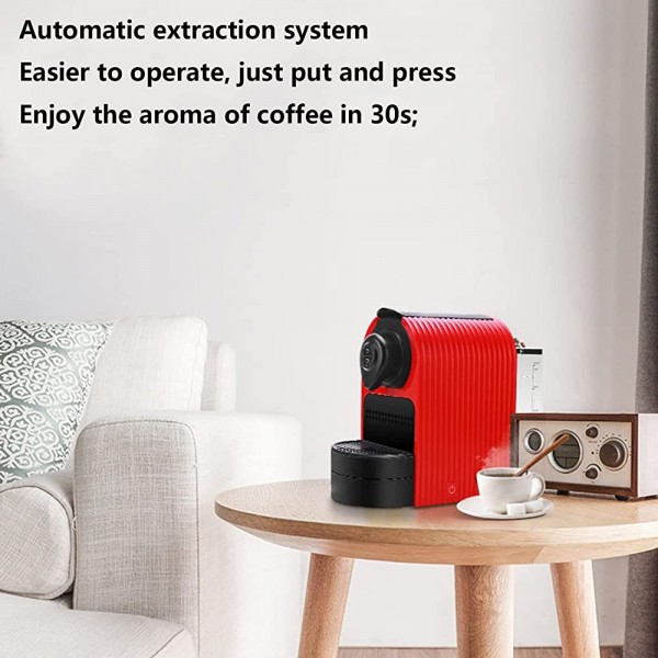 EXHNLE Capsule Cafetière Mini Machine à Expresso Compatible avec des Capsules et des terrains de café adaptés à la Maison réservoir d'eau Amovible de 600 ML Color : White - B09VZFFSH4T