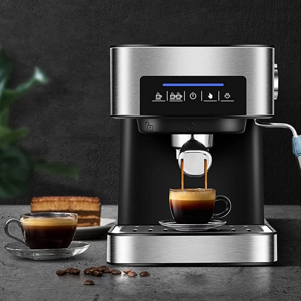 Machine à café garder au chaud 20BAR haute pression 304 cafetière en acier inoxydable tige réglable facile à nettoyer pour le café privérose - B09CWYWS4GB