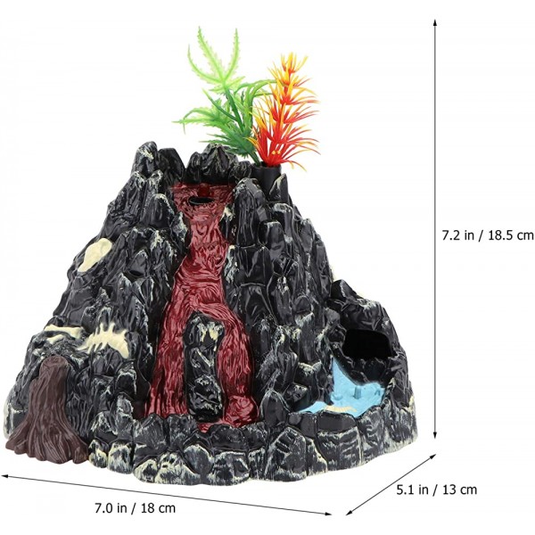 TOYANDONA 1Pc Aquarium Volcan Ornement Décoratif Volcan Réacteur Ornement Aquarium Fish Tank pour L' enseignement Scolaire Accessoire Décor - B08YJW2HND6