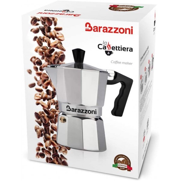 Barazzoni la Cafetière colorée Vert 1 tasse. Produit certifié par l'Académie italienne Maestri du café. - B071P7KKX2D