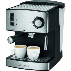 Clatronic cafe café a cappucino- Machine expresso acier inoxydable Front pression de vapeur 15 bar 1,6 3643 850 W 2 liters inox - B01LZTGUY86
