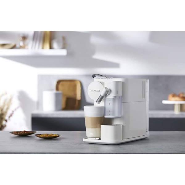 De'Longhi Lattissima One Evo Machine à café en capsules à usage unique mousseur de lait automatique cappuccino et lait EN510.W 1450W blanc - B08VD5FS1DV