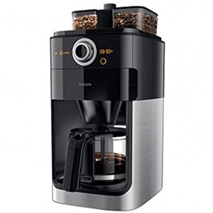 LJHA kafeiji Machine à café américaine machine à café domestique machine à café entièrement automatique bac à grains double machine à café automatique réservation de café commande par un bouton - B07JWDHCGXI
