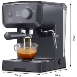 LJHA kafeiji Machine à expresso machine à café à filtre du type à pompe machine à café entièrement automatique machine à café automatique à vapeur moussante ménage 260mm × 200mm × 290mm noir - B07JGDSYXQV