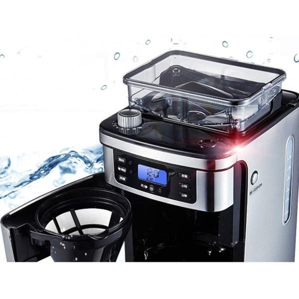 LYKYL 10 Bénitier Cafetière Grind et machine à café automatique Brew avec haut-Moulin à café mode minuterie programmable et garder la plaque chaude - B09MR9HHNSD