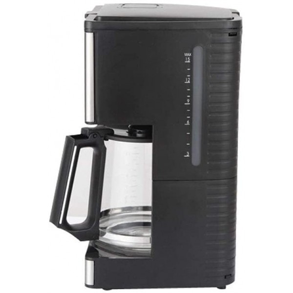 Machine à café automatique 1,8 l Machine à café domestique 10 à 15 tasses En acier inoxydable Noir - B09HC3HSX1H