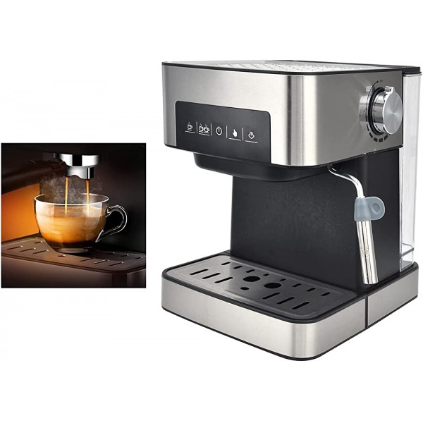 Machine à café automatique facile à nettoyer 20BAR 1.6L Cafetière à bouton tactile avec poignée à café pour la maison#1 - B09P6SXQFP8