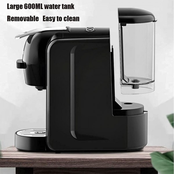 Machine à café universelle à capsules pour usage domestique petite machine à café automatique 600 ml Noir - B09HC1GBCB9
