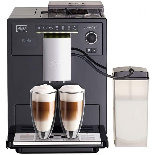 Melitta Caffeo Ci E970-103 Machine à café moulin café moulu et en grain personnalisable Réservoir de lait nettoyage automatique 15 bars noir 1400 W 1,8 l plastique reconditionné - B098TJQDB5F