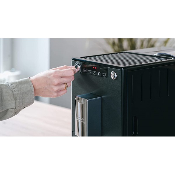 Melitta Solo Noir Mat E950-544 Machine à Café et Expresso Automatique avec Broyeur à Grains Compacte et Simple à Utiliser [Exclusivité ] - B094SRQ1PQ9