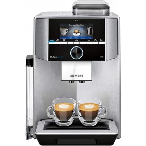 Siemens EQ.9 Plus Connect s500 TI9553X1RW – Machine à café automatique connectée avec écran TFT – Broyeur céramique silencieux – 14 recettes de café – Mode Barista – Couleur : Inox - B07JVBJR1YT