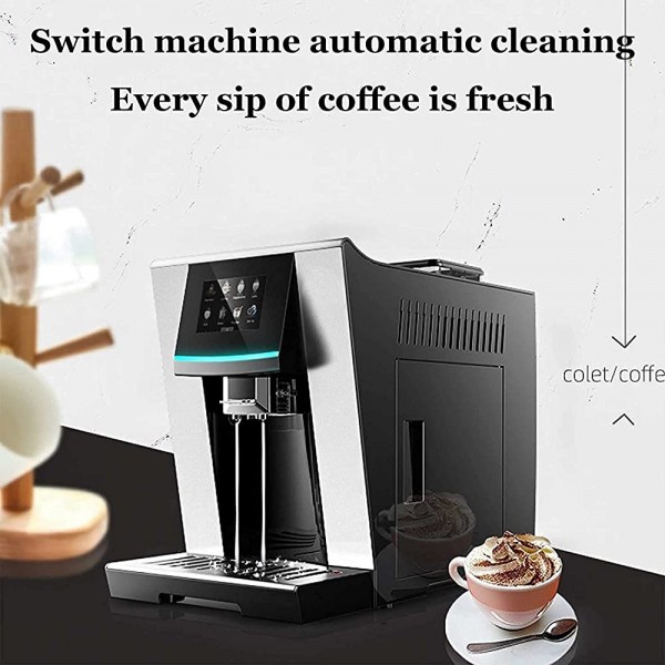 YWAWJ Accueil Machine à Expresso Machines à café intelligentes programmables avec Moulin à Haricot Machines à café automatiques for Les Bureaux - B09WDKP3FG7