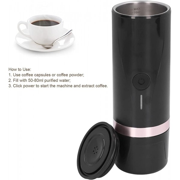 01 02 015 Mini Machine à café cafetière Portable à Chargement Rapide 90W pour Boire - B09QJVLV9GU