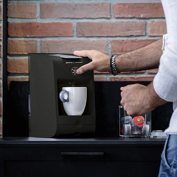Guzzini Coffee Project Machine à café expresso et boissons fonctionnant avec capsules Carlo Colombo 30 x 16,5 x 29,5 cm noir - B0822P3X4XZ