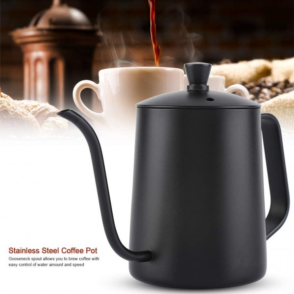 Luroze Bouilloires à thé de 550 ML bouilloires à café en Acier Inoxydable pour café Goutte à Goutte d'eau Chaude - B09FM6J6WN4