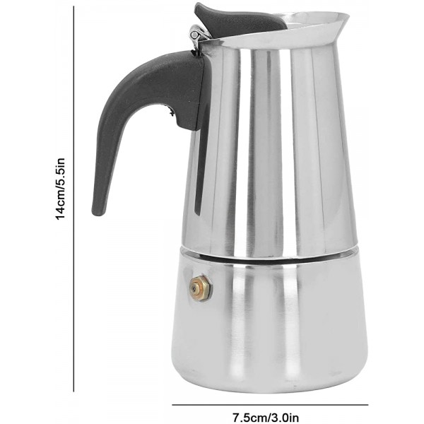 Machine à café poignée ergonomique Utilisation sûre Machine à café classique Durable pour un usage domestique2 portions - B09TZ6MPDDG