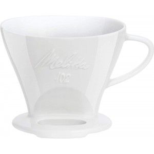 Melitta Porte Filtre à Café en Porcelaine Pour Over Blanc Taille 102 - B07HR6R8XVD