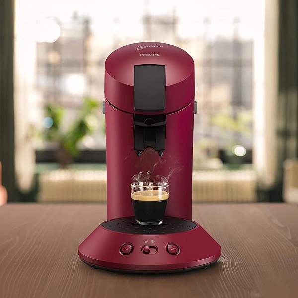 Philips Senseo Original Plus CSA210 90 Machine à café à dosettes sélection de l'intensité du café technologie Coffee Boost en plastique recyclé Rouge - B08Z4B4LKFN