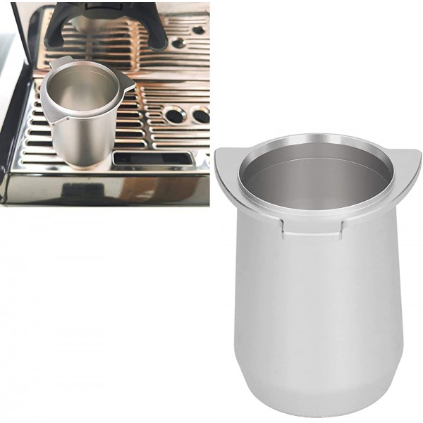 PLYE Tasse de Dosage Tasse exquise de Chargeur de Poudre en Alliage d'aluminium argenté pour la Machine à café pour Les cafés pour la Maison - B09RJ3YWTPH