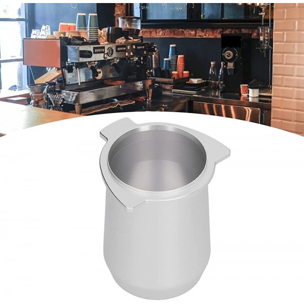 PLYE Tasse de Dosage Tasse exquise de Chargeur de Poudre en Alliage d'aluminium argenté pour la Machine à café pour Les cafés pour la Maison - B09RJ3YWTPH