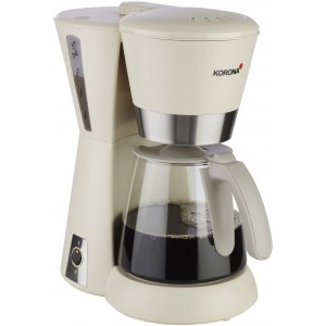 Korona 10205 Coffee maker sand-grey | cream | Cafetière à filtre | cruche en verre | 10 tasses | 1080 watts - B06XKVQ5ZG1