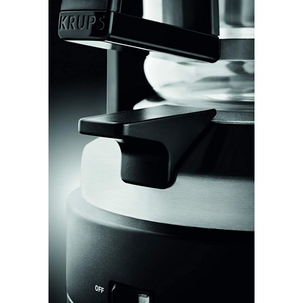 Krups Cafetière filtre Pression inox Machine à café 1 L 12 tasses Cafetière électrique Cafetière pression Machine café Filtre permanent inclus Arrêt automatique KM468910 - B00PHCDIFA2