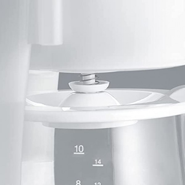SEVERIN Cafetière Filtre 800W 1,4L Jusqu'à 10 tasses Système anti-goutte Porte-filtre amovible Plaque chauffante,Blanc,KA 4478 - B00S9O4D7AK