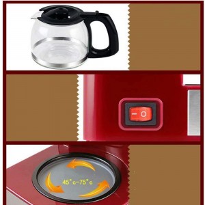 HaoLi Machine à café Maison Mini Petite cafetière Goutte à Goutte Automatique 550W 600ML - B08P6FSP3NY