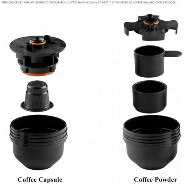 HYLH Cafetière Portable Mode à Un Bouton Compatible avec la Capsule Nespresso Machine pour Le Camping électrique Machine à café pour la Conduite Les Voyages - B08FCH5KWQP