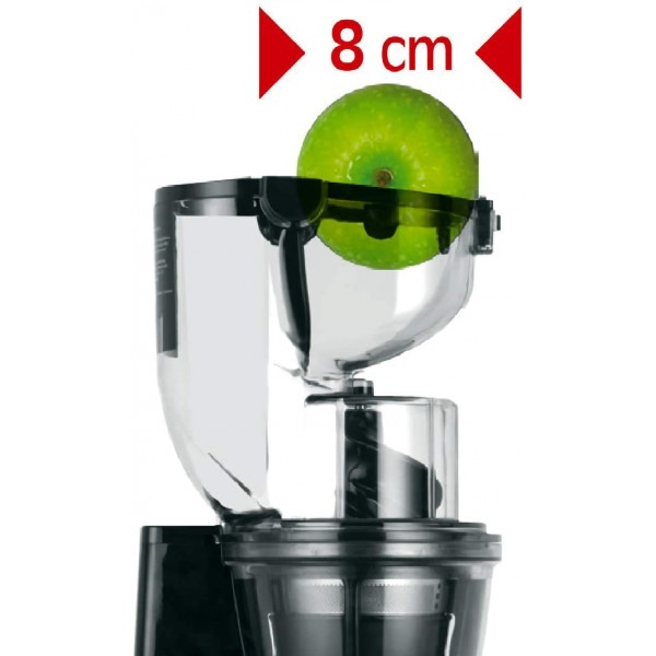 MPM MSO-16 Slow Juicer Presse à Froid de Légumes et de Fruits Basse Vitesse 60 RPM Extracteur de Jus Lent Grande Bouche Fonction Inverse 200W 1 Liter Noir - B07CKC2LCZ6