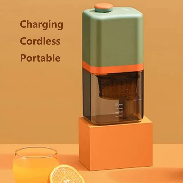 Presse-agrumes mini presse-agrumes électrique extracteur de jus portable à basse vitesse pour la cuisine à domicile vert - B09CGV2644P