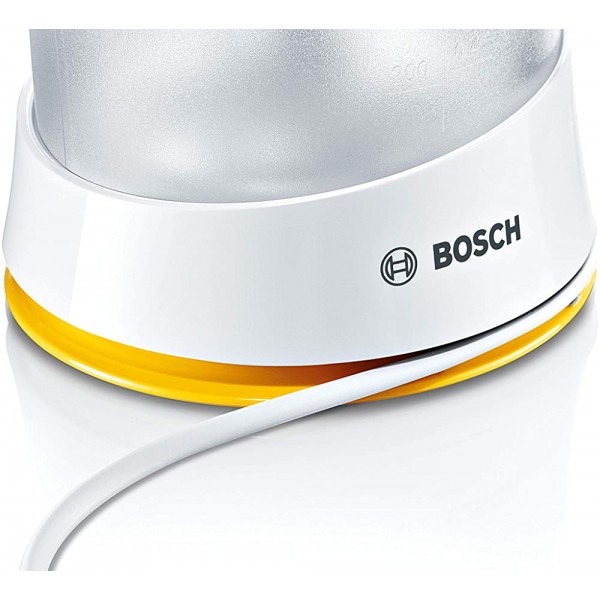 Bosch VitaPress MCP3000N – Presse-Agrume avec grand réservoir amovible de 800 ml – Excellente extraction du jus – Sans BPA – Couleur : Blanc Jaune - B07KMM8WSXC