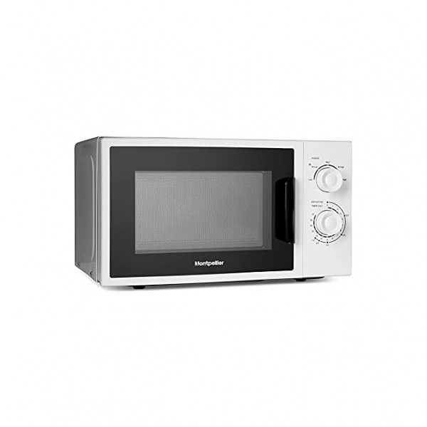 Montpellier Domestic Appliances MMW21W Micro-ondes autonome Blanc 20 l Intérieur en émail blanc 12,8 x 17,7 x 10,4 cm - B09877Z6DZK